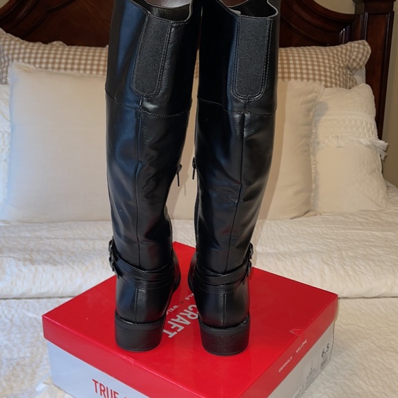 Women’s black wide calf knee boots new never worn - Picture 6 of 10